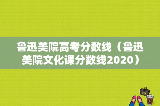 鲁迅美院高考分数线（鲁迅美院文化课分数线2020）