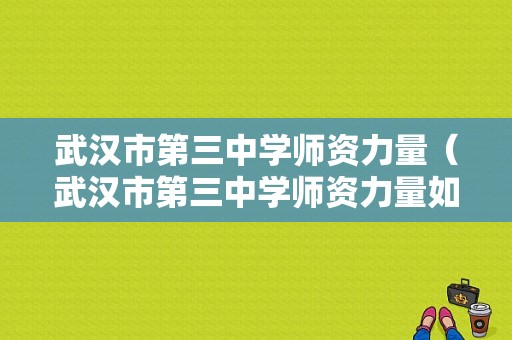 武汉市第三中学师资力量（武汉市第三中学师资力量如何）