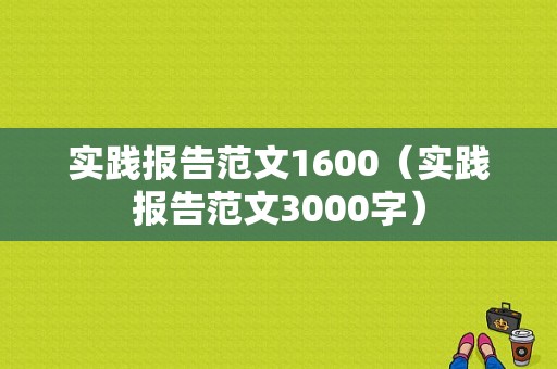 实践报告范文1600（实践报告范文3000字）-图1