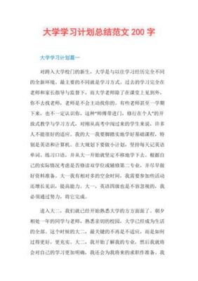 大学总结计划范文（大学总结及计划）-图1