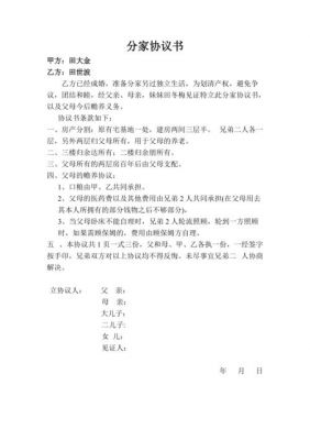 分家协议书范文（分家协议书模板格式）-图3