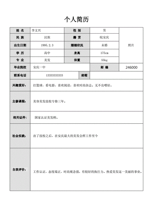 美发师个人简历范文（美发个人简历模板范文）-图3