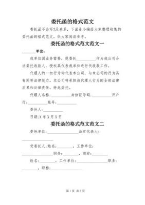 委托函格式范文（委托函格式范文图片）-图1