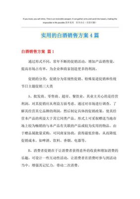 白酒销售方案范文（白酒销售方法总结怎么写）-图2