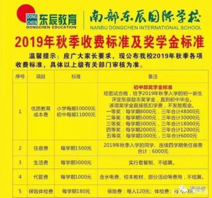 东辰国际学校初中学费（东辰国际学校初中一年学费）-图1