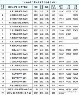 中外合作办学二本学校（中外合作二本院校）