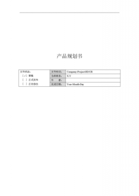 产品规划书范文（产品规划书怎么写）-图3