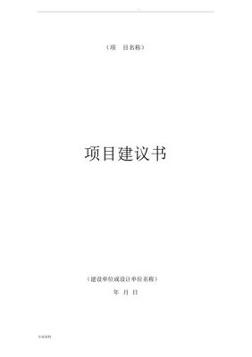 企业项目建议书范文（企业项目建议书的范文）-图1