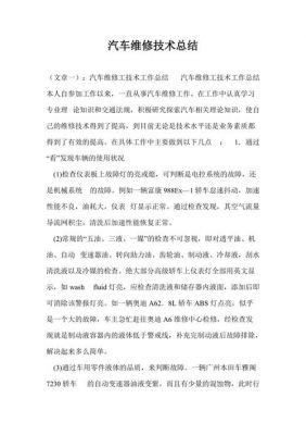 汽车维修工作总结范文（汽车维修工总结报告）-图3