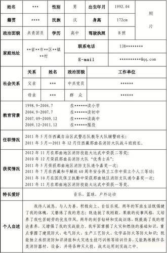 简历范文（退役军人个人简历范文）-图1