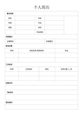 工作简历表格范文（工作简历模板）-图2