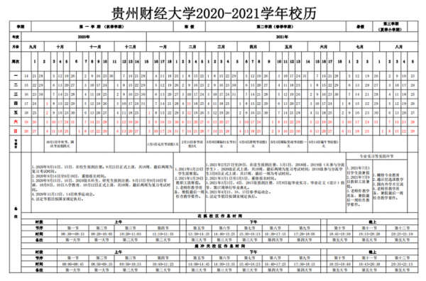 贵州财经大学校历（20232024学年校历）-图3