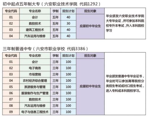 六安市大专学校（六安市大专学校有几所）