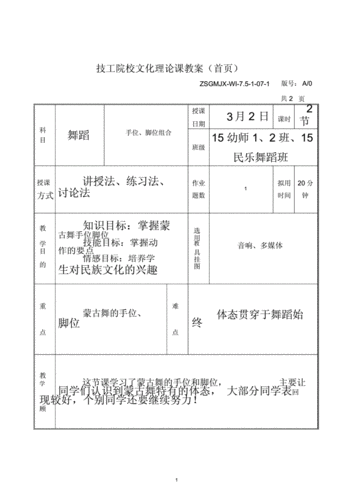 民族民间舞蹈教案范文（民族民间舞的教学目标）