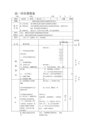 高中体育课教案范文（体育教案高中体育课教案）