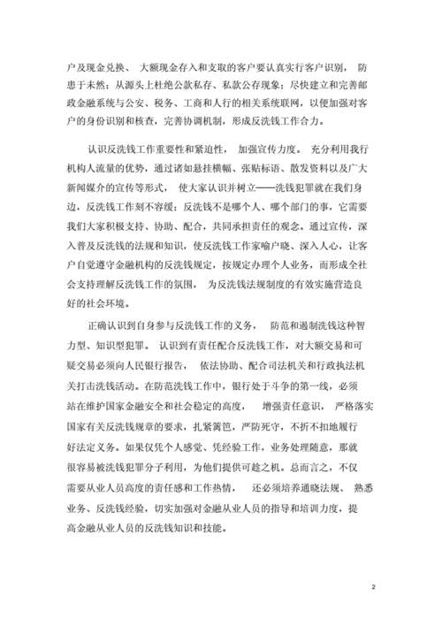 反洗钱征文优秀范文（反洗钱征文优秀范文题目）-图2