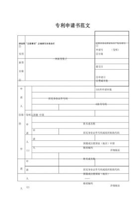 专利的申请书范文（专利申请书范文的内容）