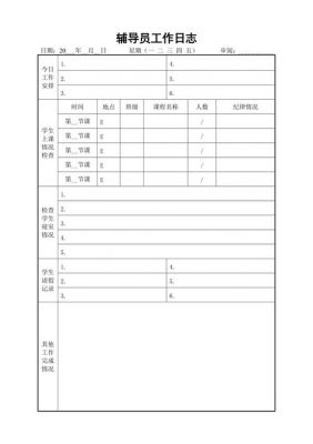 辅导员工作日志范文（辅导员工作日志记录表）-图1