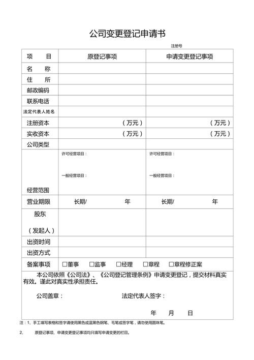 公司变更申请书范文（公司变更申请书怎么写）-图1